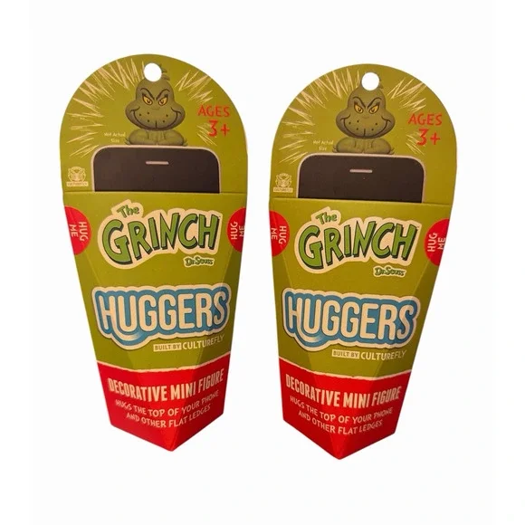 Lot of 2 The Grinch Phone Huggers Decorative Mini Figures Blind Box New Sealed - Picture 1 of 5